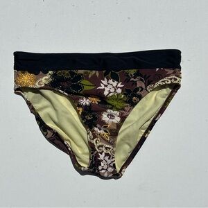Athleta black multicolored bikini pant